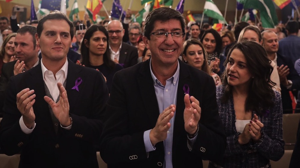 Albert Rivera, Juan Marín e Inés Arrimadas. (Foto. Ciudadanos)