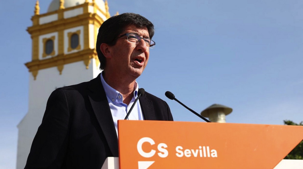 El candidato de C’s Juan Marín en campaña electoral. (Foto. Ciudadanos)