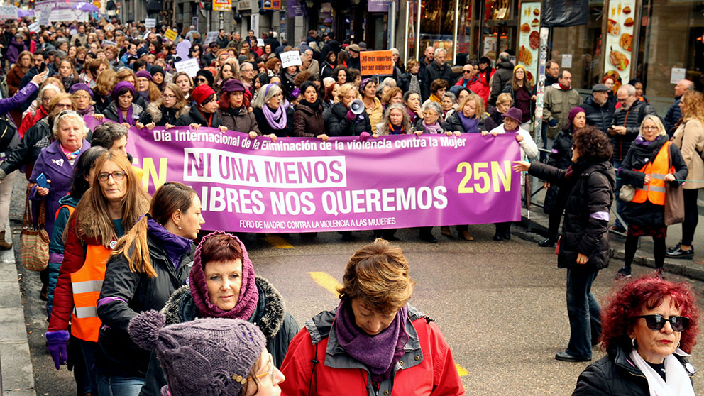 Marcha del Día Internacional contra la Violencia de Género en Madrid. (F: Enrique Falcón)