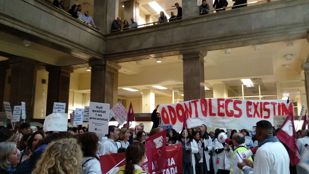 Protesta médicos en Cataluña. Foto: Europa Press