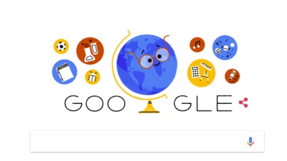 El Doodle que Google le dedica al Día Internacional del Profesor