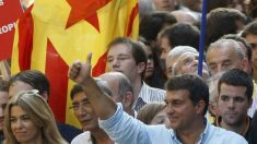 Joan Laporta, en un Diada con la estelada de fondo.