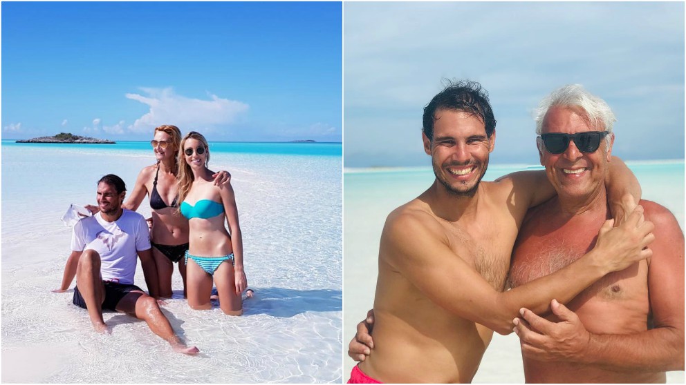 Nadal disfruta de vacaciones en familia.