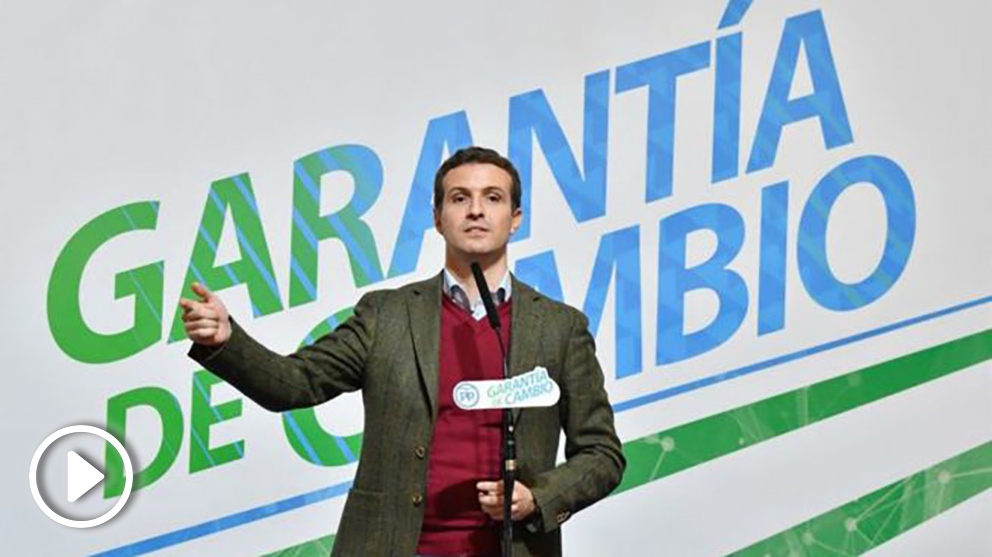 Pablo Casado este martes en Almería (EFE).