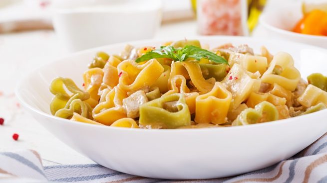 pasta con berenjenas y nata