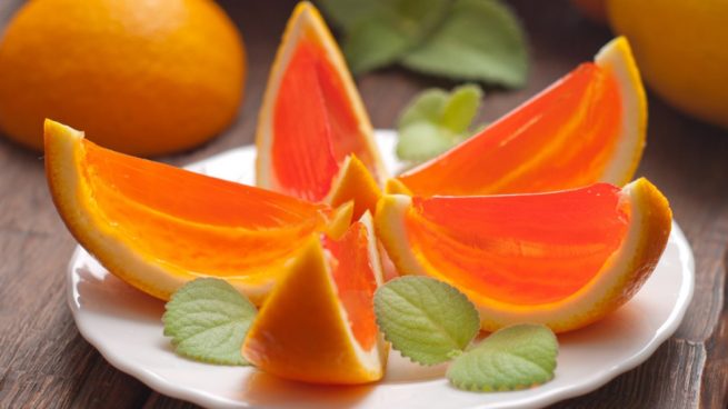 naranjas rellenas de gelatina