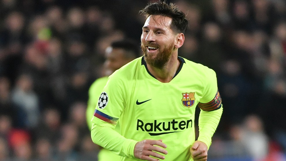 Messi, en el partido entre PSV y Barcelona. (AFP)