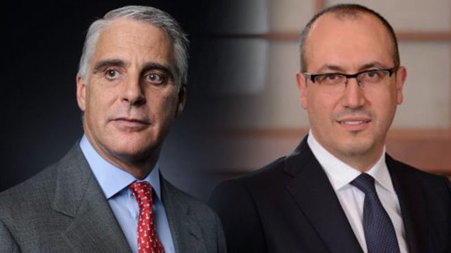 El CEO de Santander, Andrea Orcel, y el futuro CEO de BBVA, Onur Genç.