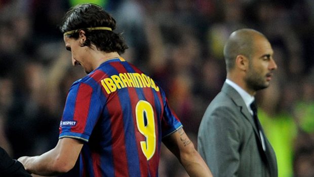 Ibrahimovic y Guardiola no acabaron muy bien tras su etapa en el Barcelona.