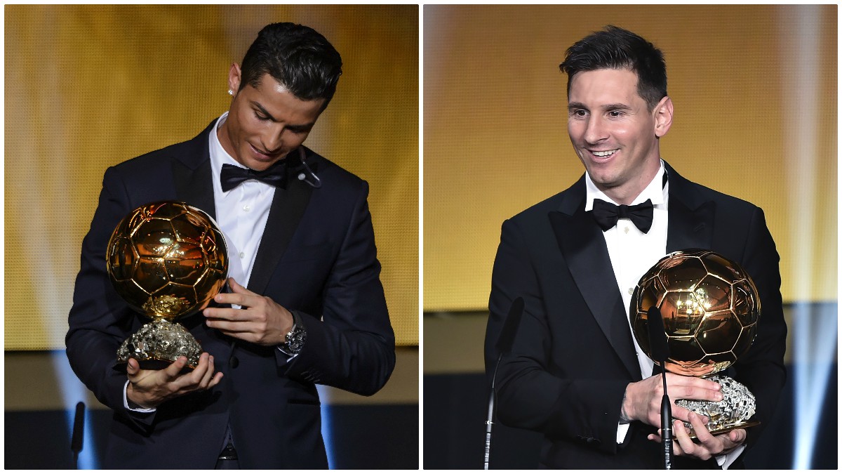 Messi y Cristiano Ronaldo, los dos jugadores que más veces han levantado el Balón de Oro.