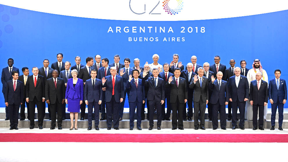 Foto de familia en la cumbre del G20 en Buenos Aires (Foto: AFP).