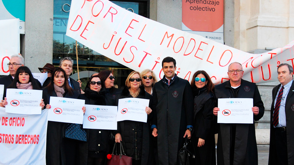 Protestas de abogados contra ‘Madrid Centro’.