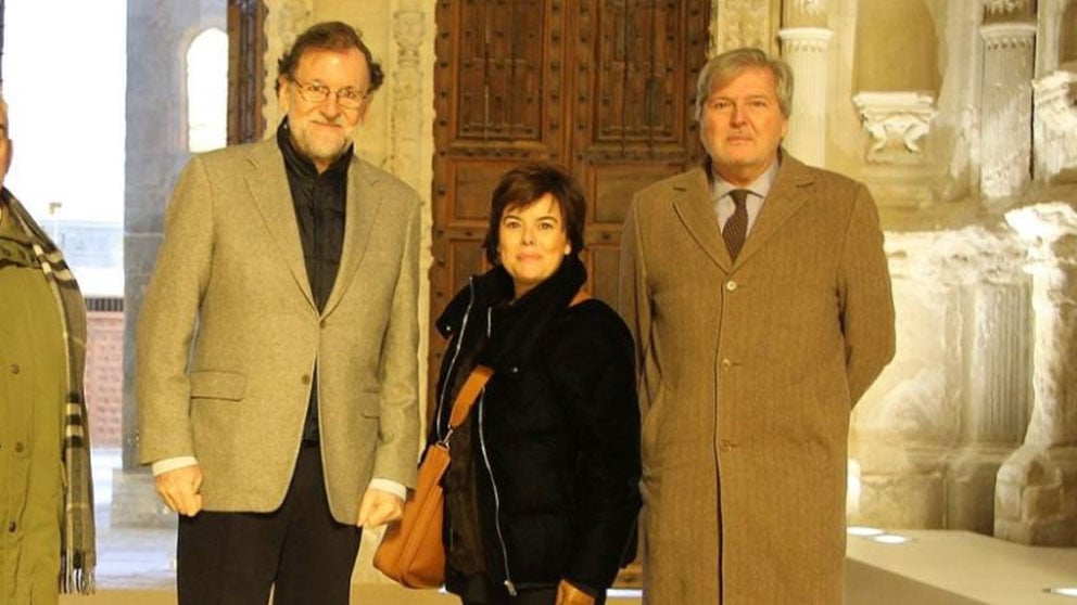 Mariano Rajoy, Soraya Sáen de Santamaría e Iñigo Méndez de Vigo durante una visita a Cuenca de carácter personal la pasada semana. Foto: Twitter