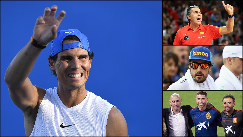 Rafa Nadal, Fernando Alonso y las selecciones de fútbol y baloncesto serán protagonistas en 2019.