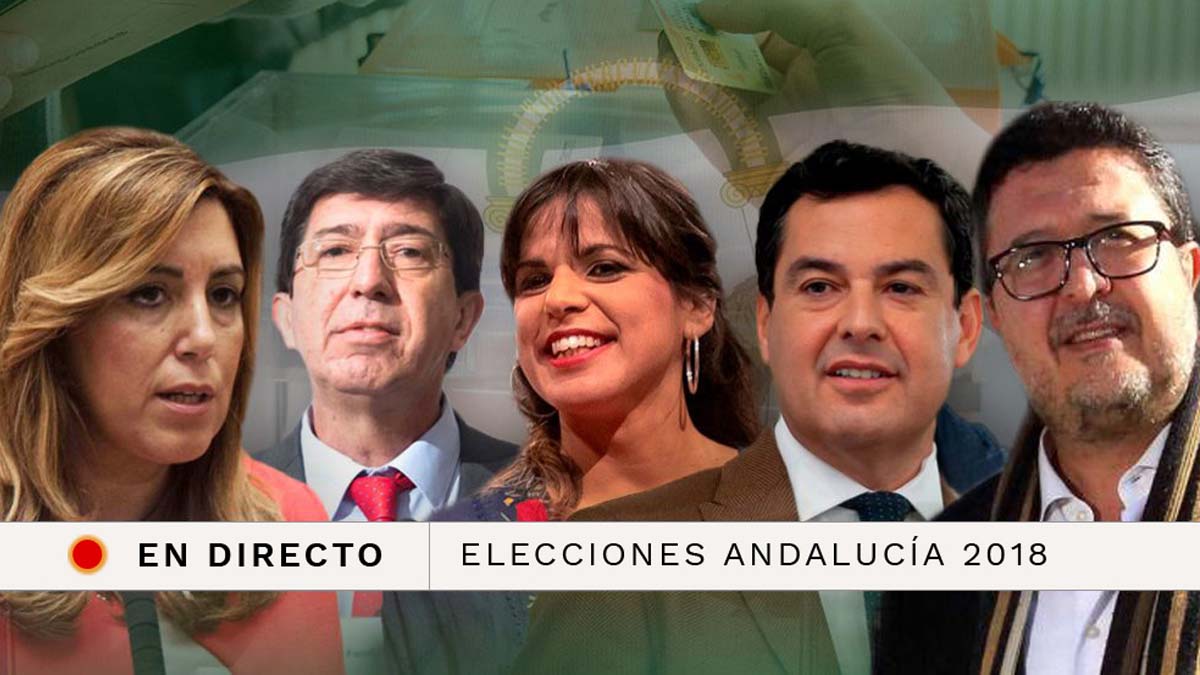 Sigue la última hora de las elecciones andaluzas 2018. Candidatos, escrutinio, participación y resultados.