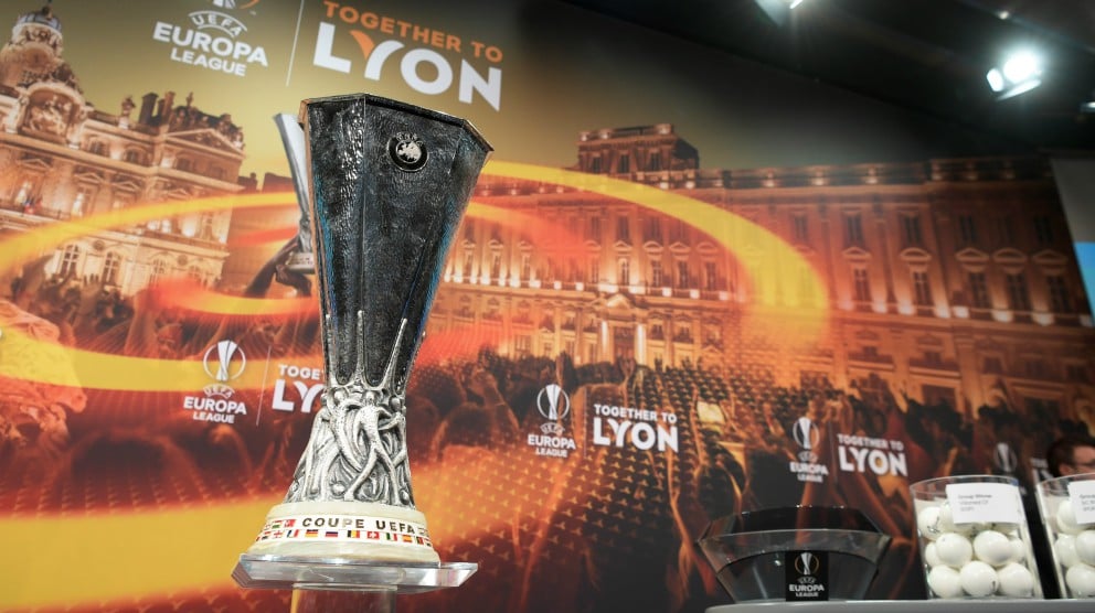 El trofeo de la Europa League. (AFP)