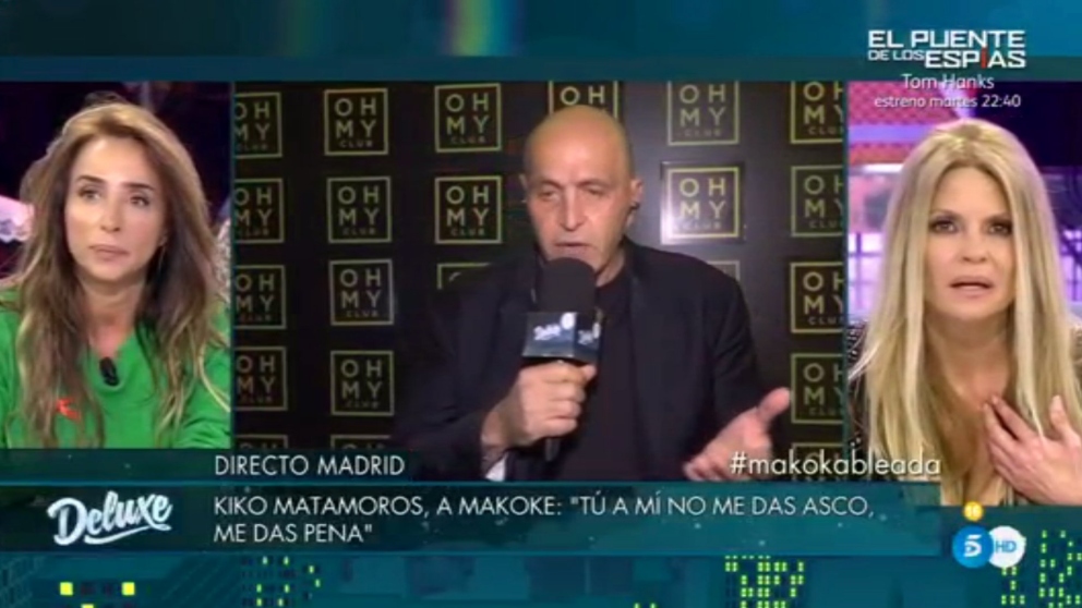 Kiko Matamoros contestó en directo a Makoke en ‘Sábado Deluxe’. (Foto: Telecinco)