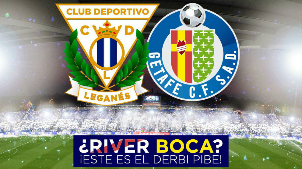 Cartel del Leganés-Getafe, que se juega dos días antes del River-Boca. (C.D. Leganés)