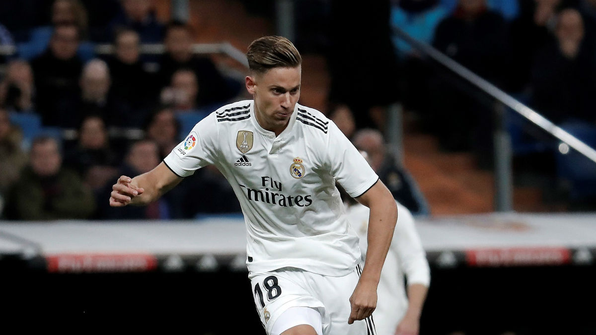 Marcos Llorente, durante el partido en el Bernabéu frente al Valencia (Getty).