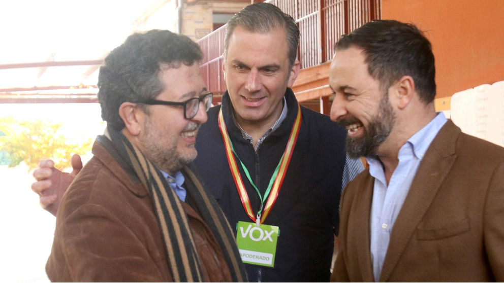 Francisco Serrano y Santiago Abascal en Sevilla. Foto: Europa Press