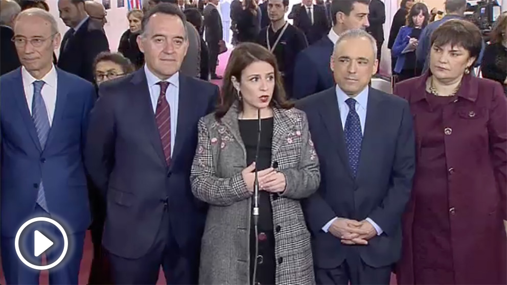 La portavoz del PSOE, Adriana Lastra.