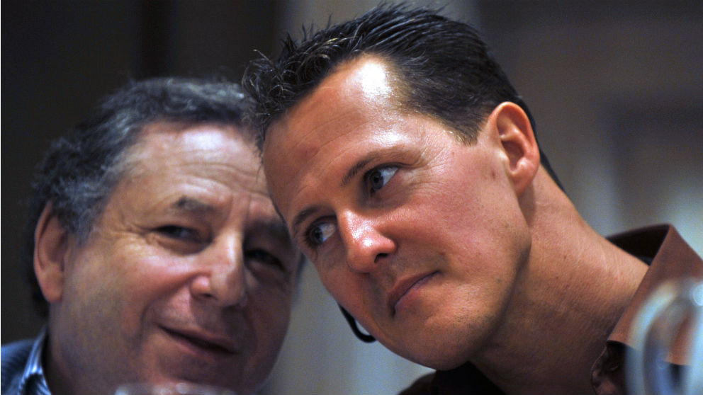 Jean Todt y Schumacher. (AFP)