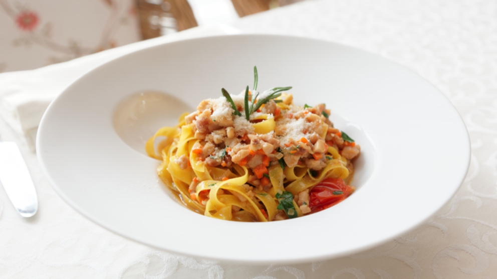 Receta de Espaguetis con conejo