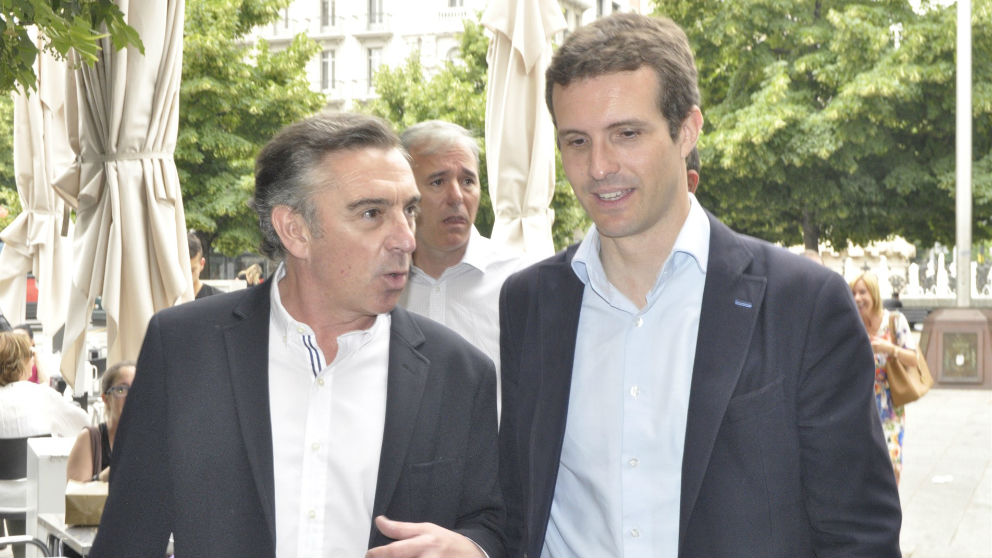 Pablo Casado y Luis María Beamonte. Foto: Europa Press.