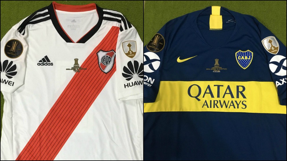 Estas son las camisetas que lucirán River y Boca en la final de la Copa Libertadores.