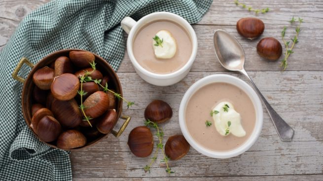 sopa dulce de castañas