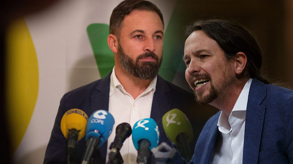 Santiago Abascal (VOX) y Pablo Iglesias (Podemos)