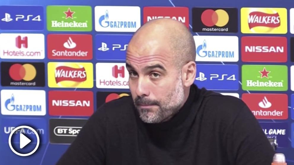 Guardiola se calentó en rueda de prensa.