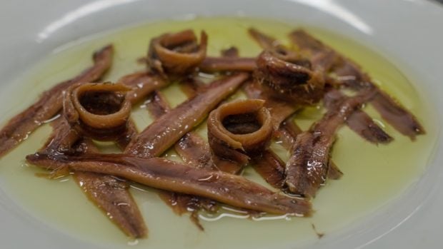 judías verdes con anchoas