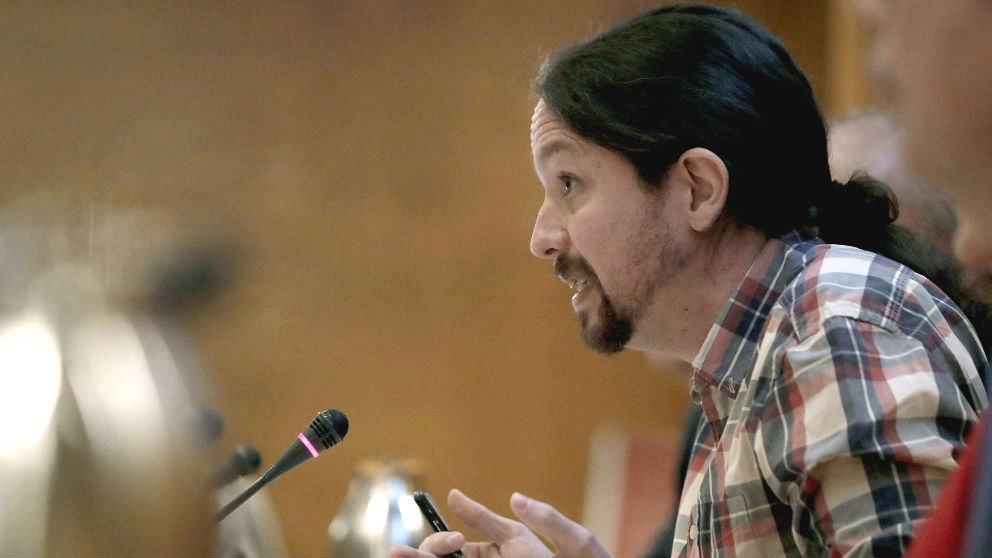 El líder de Podemos, Pablo Iglesias, en la Comisión de investigación del Senado el pasado diciembre. (Foto: EFE)