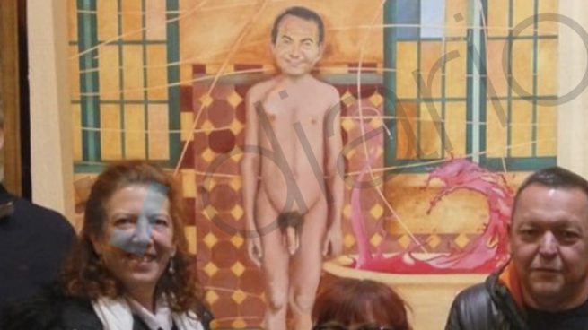 Podemos organiza una exposición con un cuadro de Zapatero desnudo… y bien dotado