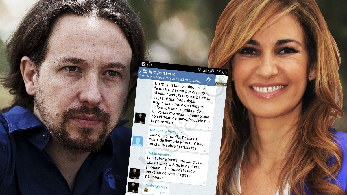 La conversación que Pablo Iglesias y Monedero mantuvieron en la red Telegram en agosto de 2014.