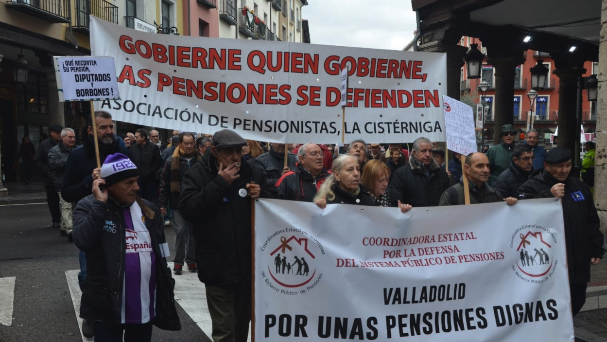 Manifestación en defensa de la pensiones pblicas Twitter Ayuntamiento Valladolid