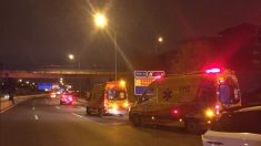 Servicios sanitarios en el lugar del accidente.