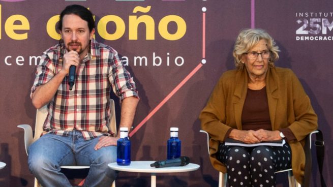 Pablo Iglesias y Manuela Carmena. (Foto. Podemos)