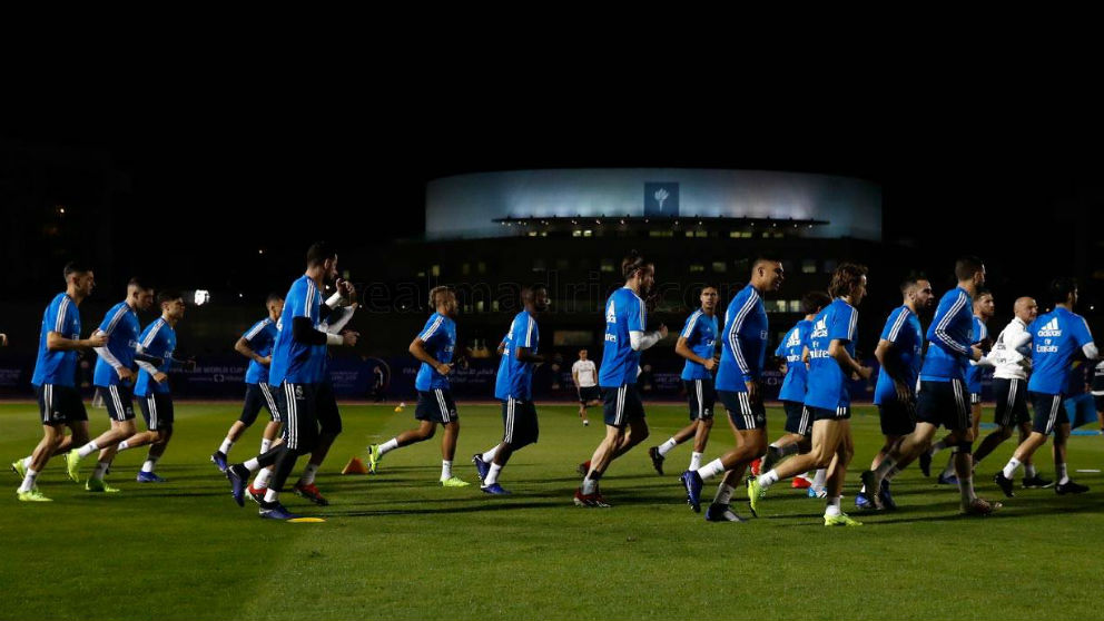 El Real Madrid se entrena en Abu Dhabi. (Realmadrid.com)