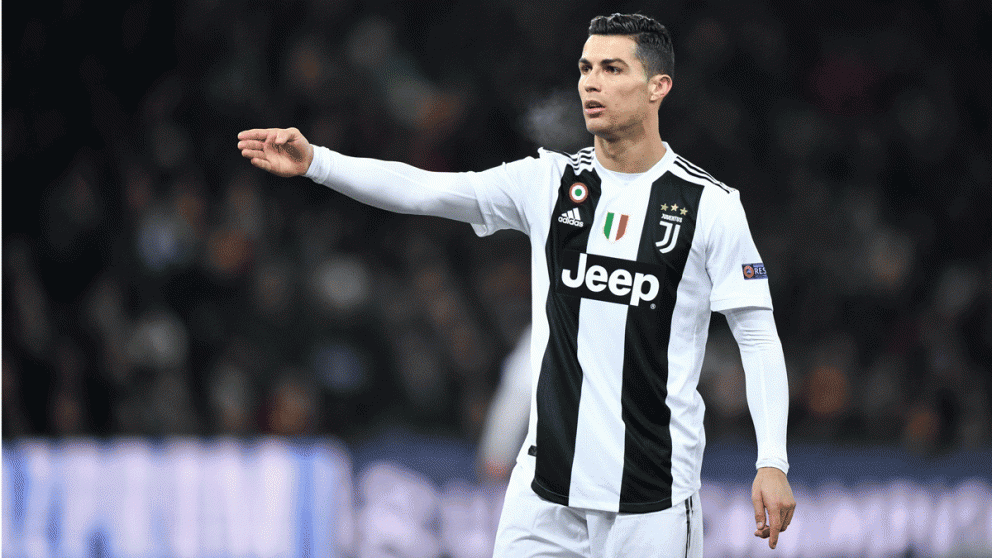 Cristiano, durante un partido de la Juventus. (Getty)