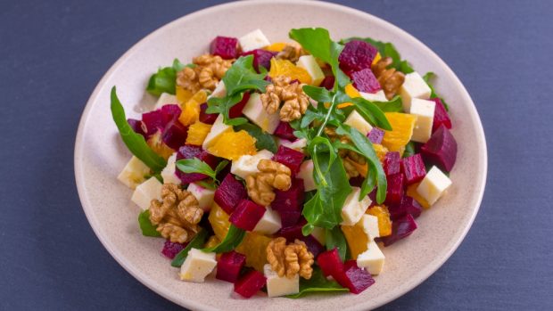 ensalada de naranja y nueces