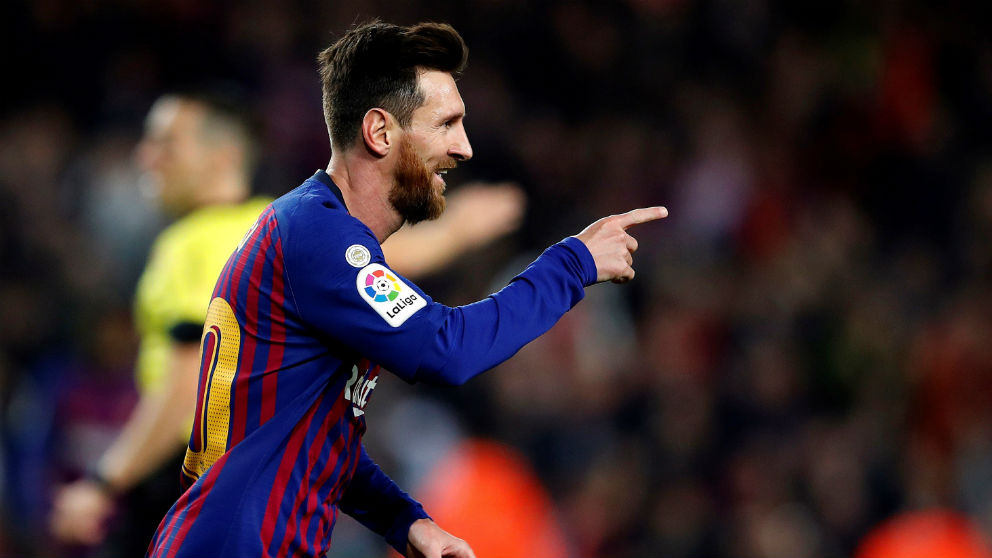 Messi, en un partido con el Barcelona. (AFP)