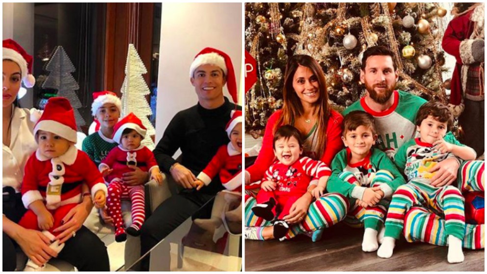 Así pasaron la Navidad los Cristiano, Messi y compañía. (Instagram)