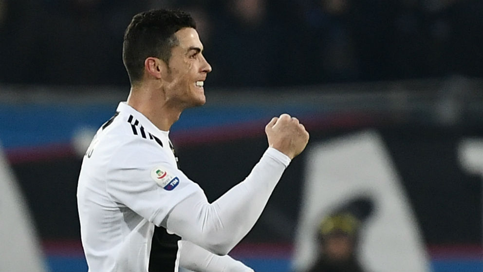 Cristiano Ronaldo celebra un gol con la Juventus. (AFP)