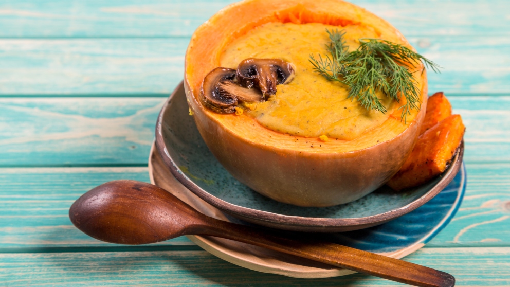 Receta de Crema de calabazas con setas