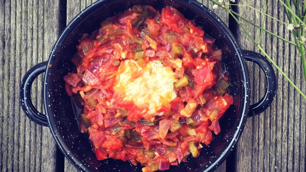 receta de pisto con huevos