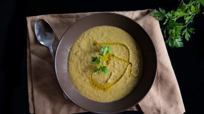 Puré de lentejas con cebolla