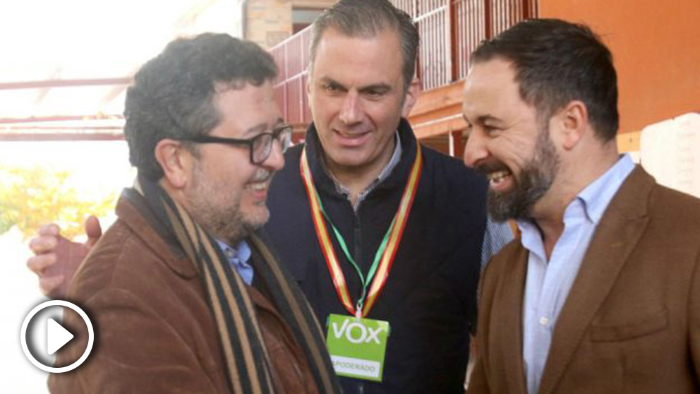 Francisco Serrano y Santiago Abascal en Sevilla. Foto: Europa Press
