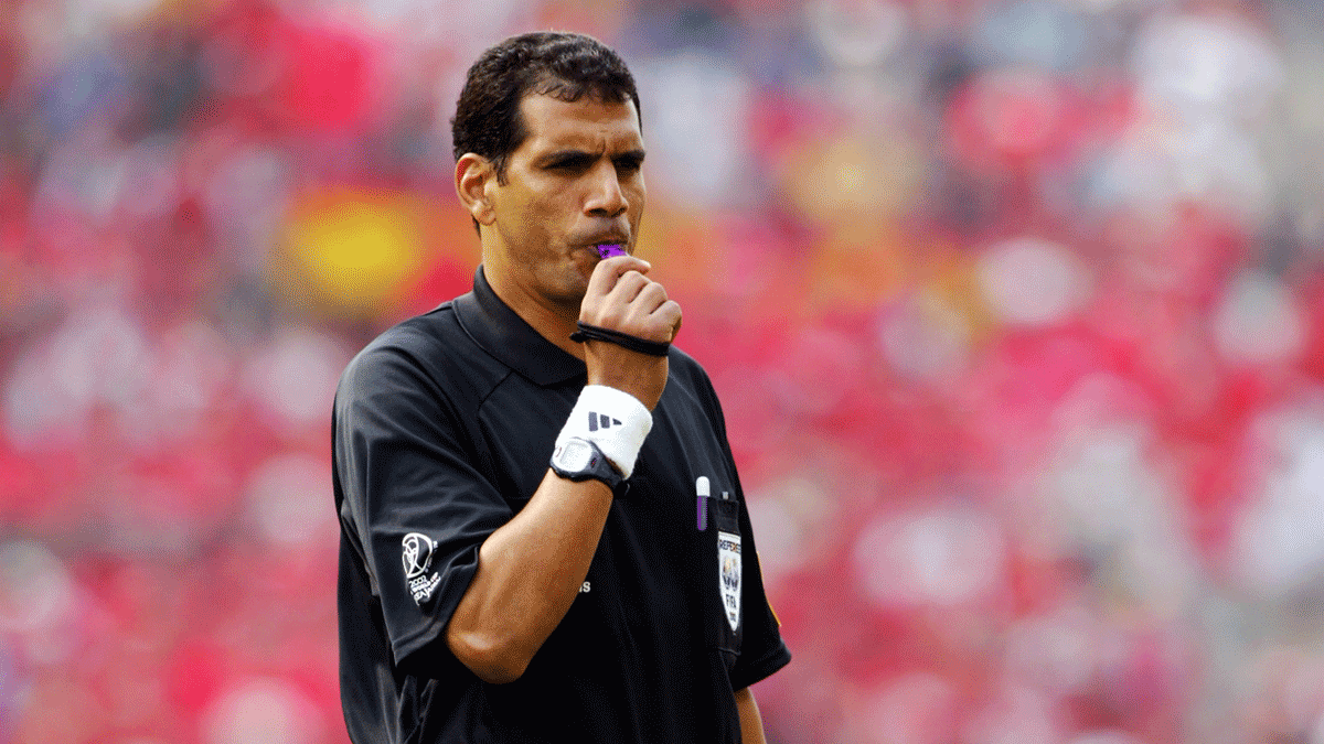 Al Ghandour, durante el España Corea del Mundial 2002 (Getty)